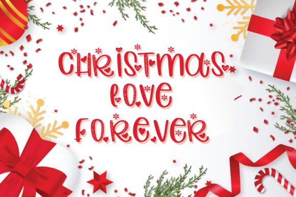 Christmas Love Forever Font for Festive Editorial Design