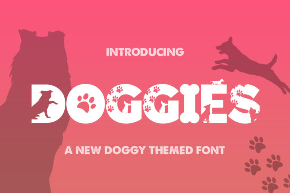 Doggies Silhouette Font for Web Design