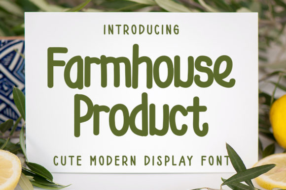 Farmhouse Product: A Natural Display Font for Web Design